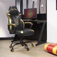 Harry Potter - Siège Gamer Junior - Chaise de Bureau - Fauteuil gaming sous licence officielle Hogwarts Noir et Or-3