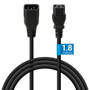 Rallonges Câble D'alimentation PC - Lot De 2, 2 Broches, 30 Cm, 24 AWG - 4