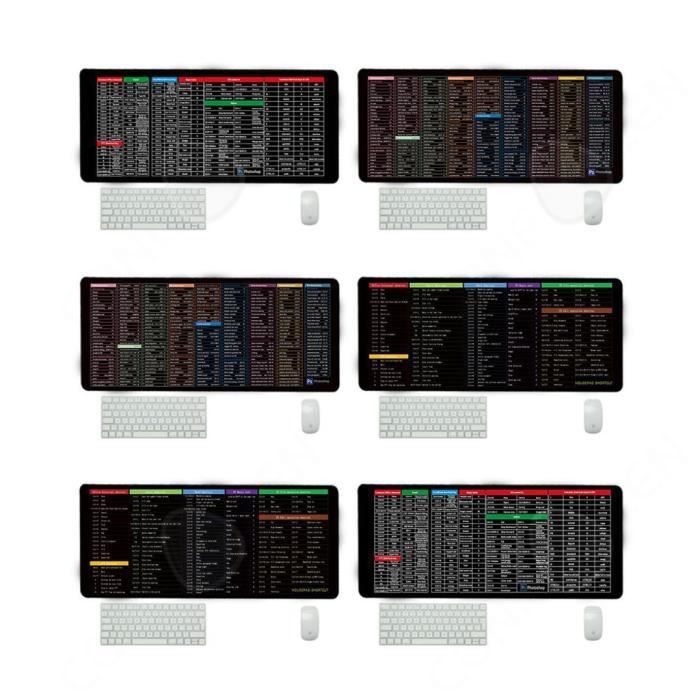 Raccourcis clavier tapis de souris Grand Xxl (900x400x3mm) épais Tapis de  souris étendu Pad de bureau Tapis de souris d'ordinateur souple pour  Macbook, PC, ordinateur portable, bureau