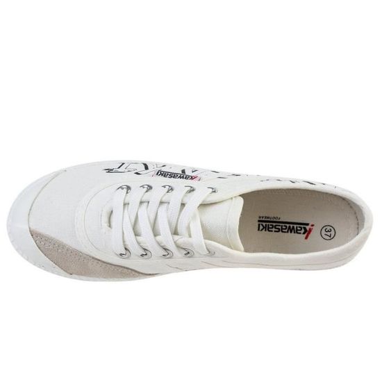 Chaussure en toile de graffiti Kawasaki Blanc K202416 ES 1002