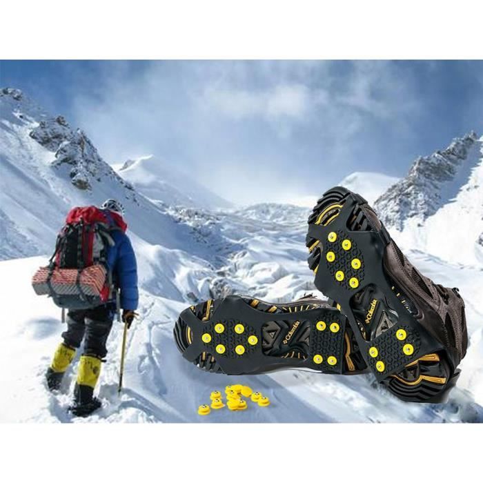 Paire Crampons Neige Glace Sur Chaussures L 39 46 Clout Anti