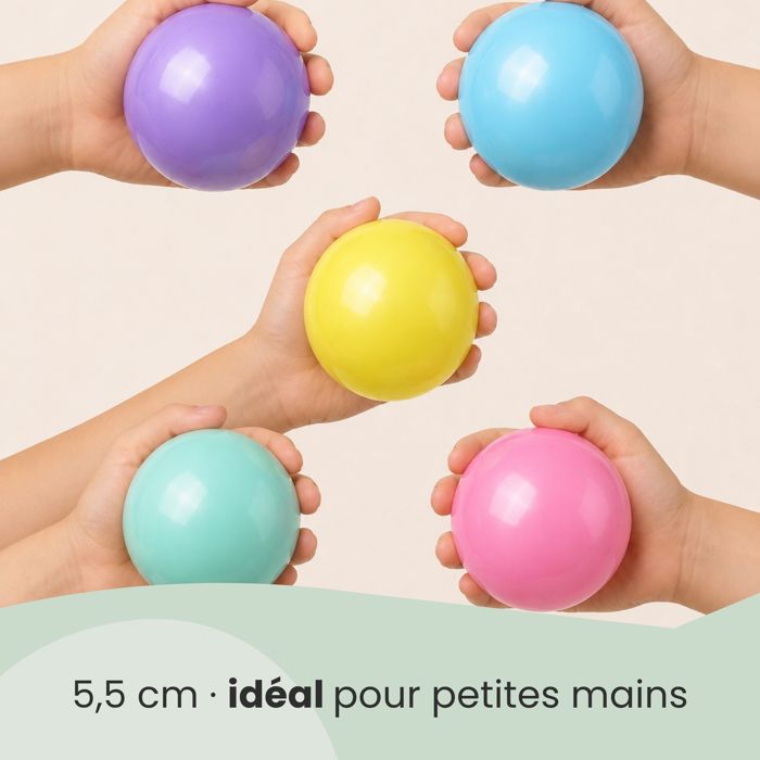 50 Balles De Piscine à Balles Multicolores - Diamètre 7 Cm, En Plastique Souple Et Indéformable