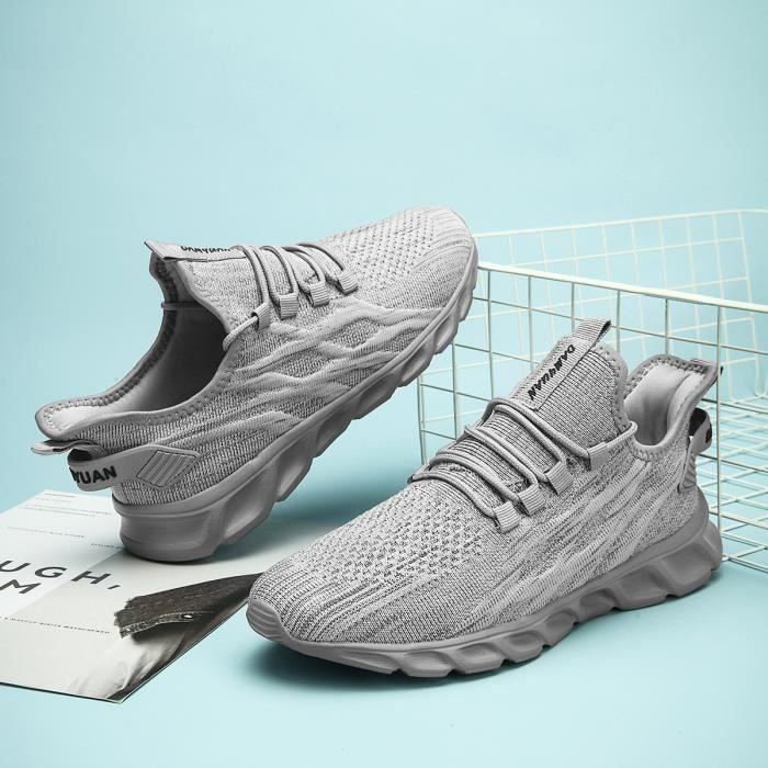 Baskets Femme Marque Chaussures de Sport pour Sneakers Fitness Gym Gris Gris Cdiscount Chaussures