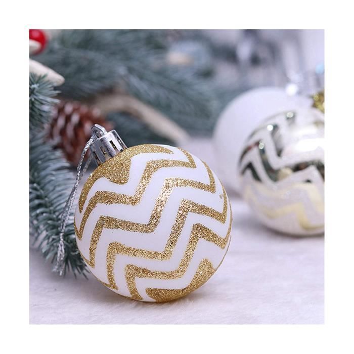 30 Boules De Noël Or Rose - Décorations Sapin, Mariage, Intérieur/Extérieur, Plastique, 6 Cm