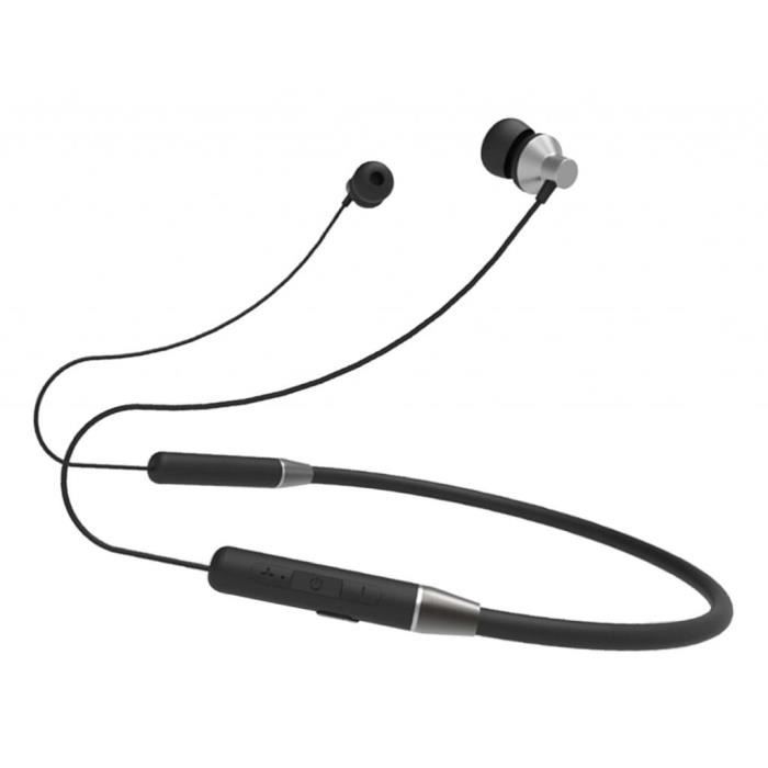 General - Casque Bluetooth avec micro, magnétique, léger et confortable  sans fil tour de cou, super longue endurance, écouteurs de sport étanches  IPX pour la salle de sport à domicile(noir) - Ecouteurs