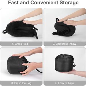 Oreiller De Voyage En Mousse à Mémoire De Forme Torsadée - Multi-Usages Cou, Menton, Taille Et Jambes