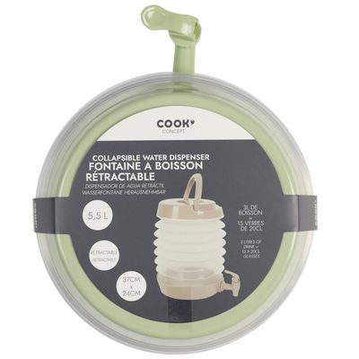 Bidon à Eau Pliable 5L Flintronic - Gourde Flexible Avec Robinet, Sans BPA, Pour Randonnée Camping Et Voyages