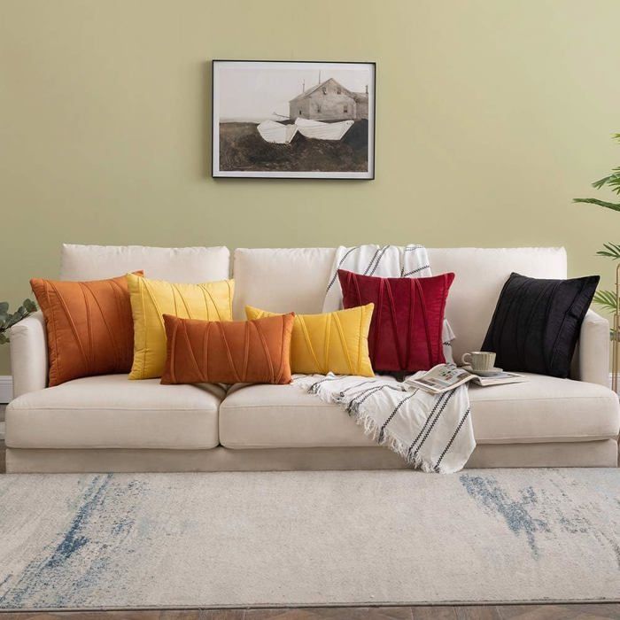 Housse De Coussin 45x45 Cm Noire En Coton - Décorative Et Neuve