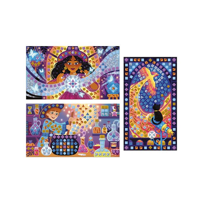 Coffret Mosaïques En Mousse Janod – Magic School, 3 Tableaux Sorciers, Dès 7 Ans, Motricité Fine