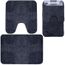 Ensemble Tapis De Salle De Bain Contour Wc Gris Anthracite