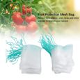 Sac de protection de fruits en nylon - E - 100pcs - Blanc - 15 * 10cm-0