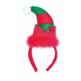 Serre-tête bonnet de lutin de Noël adulte - PTIT CLOWN - Noël - Rouge - Accessoire de déguisement-0