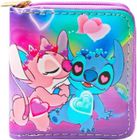 CALDION Porte Monnaie Enfant, Anime Cartoon Double Fold Court Portefeuille, Porte Monnaie Bourse Wallet,Cadeaux pour Enfent,10x10cm (Rose)