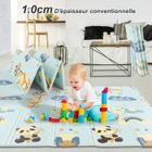 CAROMA Tapis de Jeux Bebe Pliable Impermeable - Tapis de Motricité-Qualité Infantile non Toxique, Antidérapante-2Face-étanche 200x180x1cm