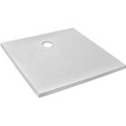 Receveur de douche extra-plat Jacob Delafon Ipso 80x80 cm blanc mat texture pierre