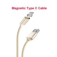 magnétique câble USB Type C, câble USB A vers USB C tressé de 1 m Nylon pour Samsung Galaxy S8/S8 Plus/A3/A5 (2017)/A7/A9/C9 LG,Or