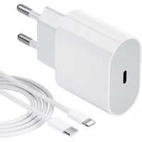 Chargeur Rapide iPhone 20W avec Cable 1M, Chargeur iPhone Rapide USB C Rapide Chargeurs Rapide iPhone Secteur Chargeur Rapide [730]