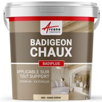 Badigeon à la chaux décoration intérieure extérieur maison BADIPLUS ARCANE INDUSTRIES CADIX Crème - kit de 5 kg : jusqu'à 25 m²