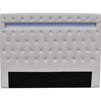 Tête de lit LED Déco - HABITAT ET JARDIN - 160 cm - Blanc - Mousse - 3 couleurs changeantes