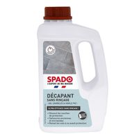 SPADO - Décapant sans rinçage - Sols carrelés & vinyle pvc - Ultra efficace - Séchage rapide - 1L - Fabriqué en France