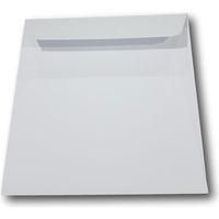Lot de 20 - Enveloppe blanche Prestige luxe Carré pour carte 165 x 165 mm Papier extra blanc épais 135 g - Patte autocollante pour