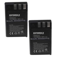 EXTENSILO 2x Batteries remplacement pour Nikon EN-EL9 pour appareil photo, reflex numérique (1000mAh, 7,4V, Li-ion) 