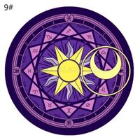 CZ13984-Jeux de plateau1pc diamètre 60cm tapis dessin animé Tarot rond nappe pentagramme soleil lune Divination livraison directe