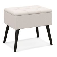 UMEA - Pouf avec dossier et rangement en velours jaune moutarde - Nordlys UMEA - Pouf avec dossier et rangement en velours jaune moutarde - Nordlys
