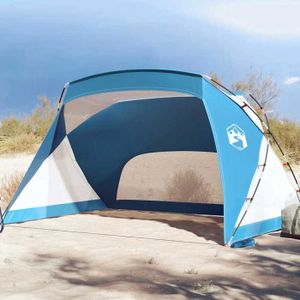 Tente De Plage Compacte Et Légère Avec Auvent Portable - Protection Solaire Bleue Avec Sac De Transport