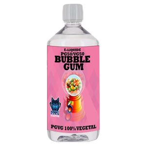 LIQUIDE E-liquide 1 L en 50/50 PG/VG Saveur BUBBLE GUM