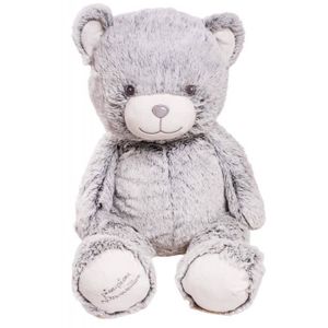 PELUCHE Peluche géante Ours Gaston gris 80cm - Made in Fra