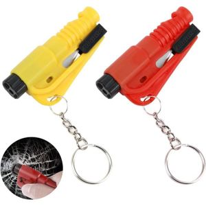 Pack 3 Porte-Clés Sécurité Urgence 3 En 1 - Coupe-Ceinture Brise-Vitre Sifflet - Équipement De Sauvetage Voiture