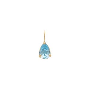 Jolie Pendentif Plaqué OR Aigue-marine ? Topaze ? Poinconné