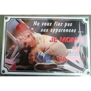 PLAQUE ÉMAILLÉE BOMBÉE CE CHIEN COUVRE LA DISTANCE NICHE PORTAIL ... email EUR 24,90 - FR
