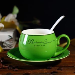 Latte Espresso 130ml,Vert Mat Tasse Expresso Porcelaine avec Soucoupe et Porte-tasses Americano 130ml Th/é Candiicap Tasse a Caf/é Bone China pour Cappuccino