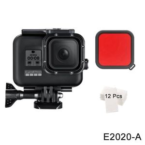 Boîtier de caméra de plongée Action 60m//196.85ft Verre Haute Transmission Coque de Protection de caméra PC pour Gopro Hero 8 boîtier de Protection étanche pour caméra de Sport