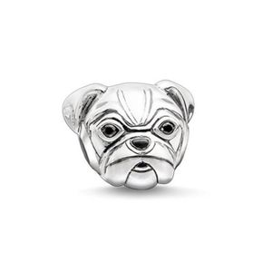 Argent Sterling Motif chien teckel Charm avec fermoir 11 mm