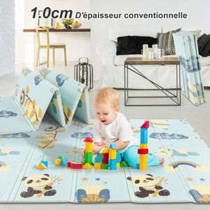 TAPIS ÉVEIL - AIRE BÉBÉ Tapis de Jeux Bebe Pliable Impermeable - Tapis de Motricité-Qualité Infantile non Toxique, Antidérapante-2Face-étanche 200x180x1cm