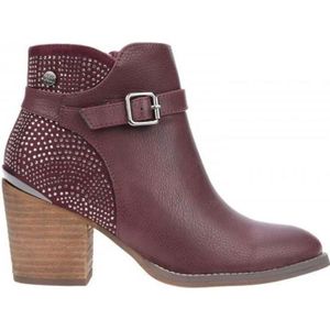 Bottines à talons femme bordeaux | La Halle