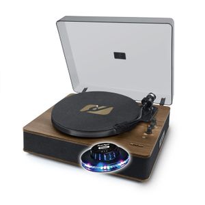 Platine Vinyle BIGBEN TD115CSPS - Tourne-disque Encodeur Avec Enceintes Sans Fil - Transparent
