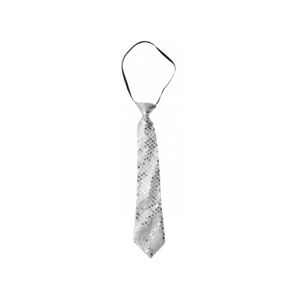 Cravate géante à paillette argent - Accessoires/Cravate Bretelles