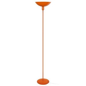 LAMPADAIRE DEMI LUNE-Lampadaire droit métal  orange Abat-jour