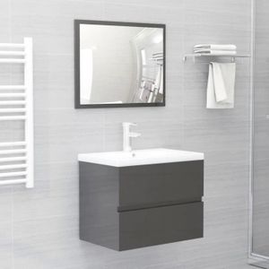 Ensemble Meuble Miroir Salle De Bain Vasque 80 Cm Cdiscount