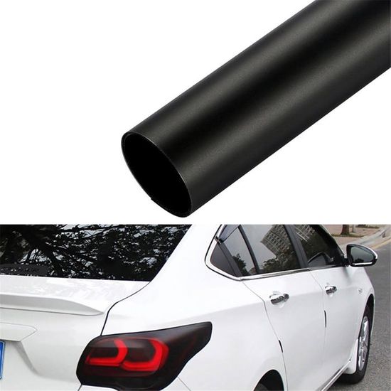 Film Teinté Vinyle Pour Voiture - Noir Mat 30x120cm - Pour Vitres, Phares, Feux Arrière - Protection UV