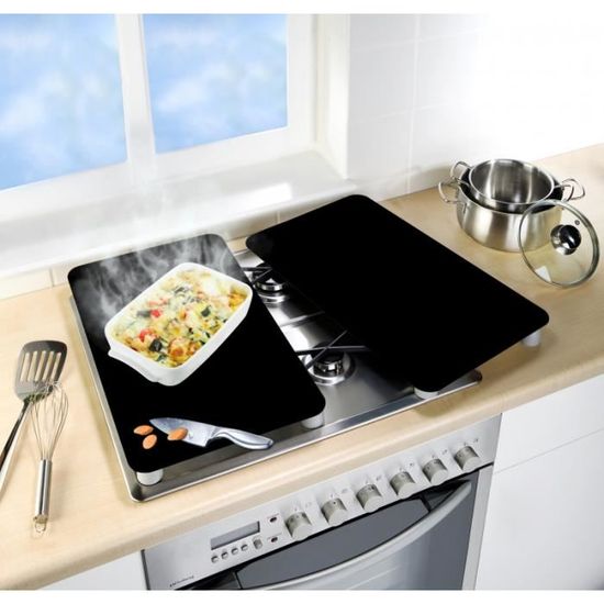 Protection Plaque de cuisson, couvre plaque induction, électrique en verre  Mojito, 3en1, Lot de 2 - Cdiscount Maison