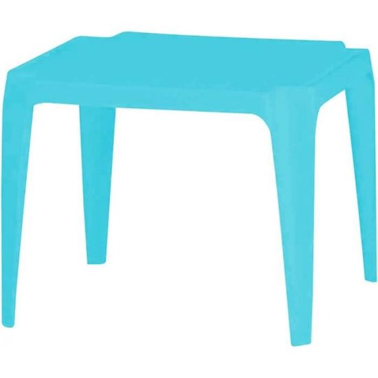 Table empilable en plastique pour enfant - AC-DÉCO - 51 x 56 x H 44.5 cm - Bleu