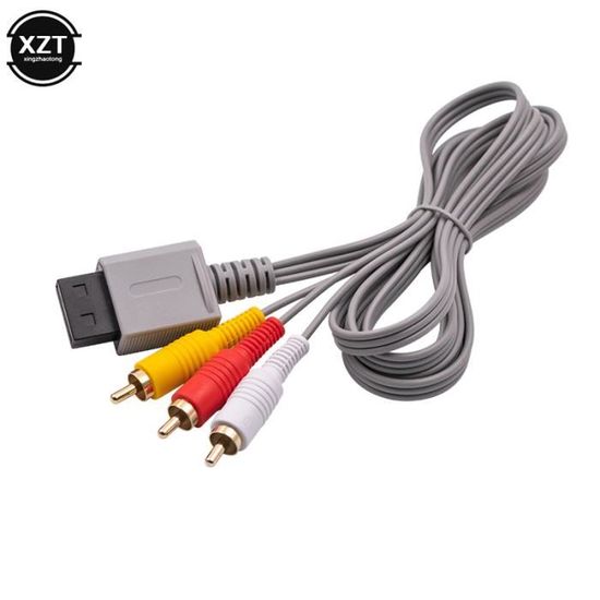 1.8m 3 Câbles RCA pour Nintendo Wii Console de contrôleur Audio Vidéo