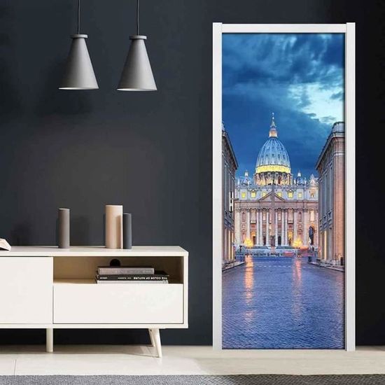 CBWRAW 3D Porte Stickers Muraux Paysage De Prairie Verte Murale PVC Auto-Adhésif Imperméable Amovible Art Stickers pour Salon Cuisine Chambre Salle Porte La Maison Décoration 90x200cm CBWRAW 3D Porte Stickers Muraux Paysage De Prairie Verte Murale PVC Auto-Adhésif Imperméable Amovible Art Stickers pour Salon Cuisine Chambre Salle Porte La Maison Décoration 90x200cm