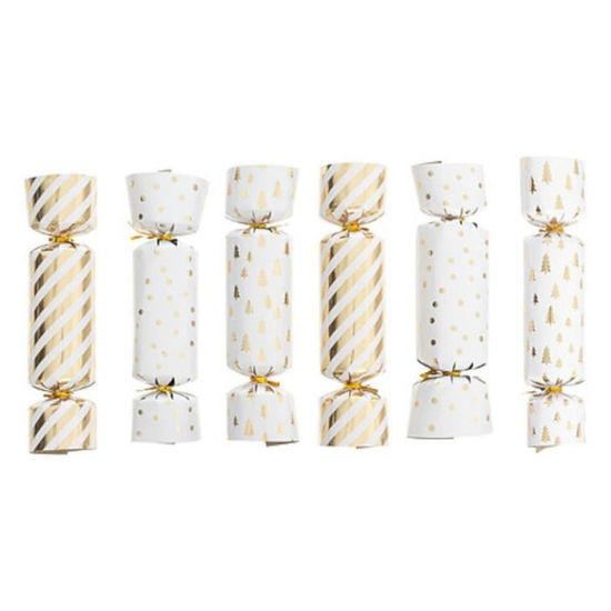 LPQKCcY Crackers Noel, 6 PièCes Christmas Crackers Enfant, Petits Cadeaux De Xmas Avec Jouets à Remonter Pour Les Activités De Table Lors Des FêTes De NoëL