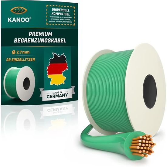 Câble Robot Tondeuse Kanoo - Universel, 2.7mm, Compatible Husqvarna, Gardena, Worx - 25 Fils Cuivrés
